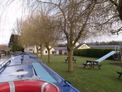 Moored at the Blue Lias pub
